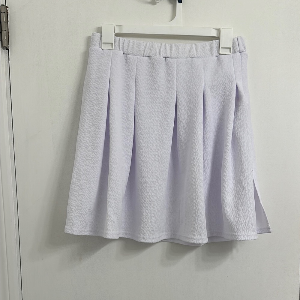 Pretty Little Thing White Pleated Side Split Tennis Skirt